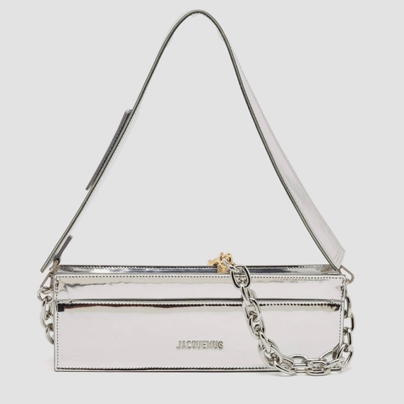 Jacquemus Handbags - Jacquemus Silver Patent Leather Bag